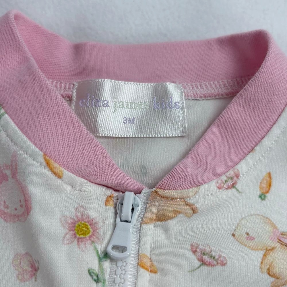 Eliza James Cloud Island‎ Baby Girl Footed Sleepers 3M Floral Print Zip 3 Pack - Picture 5 of 9